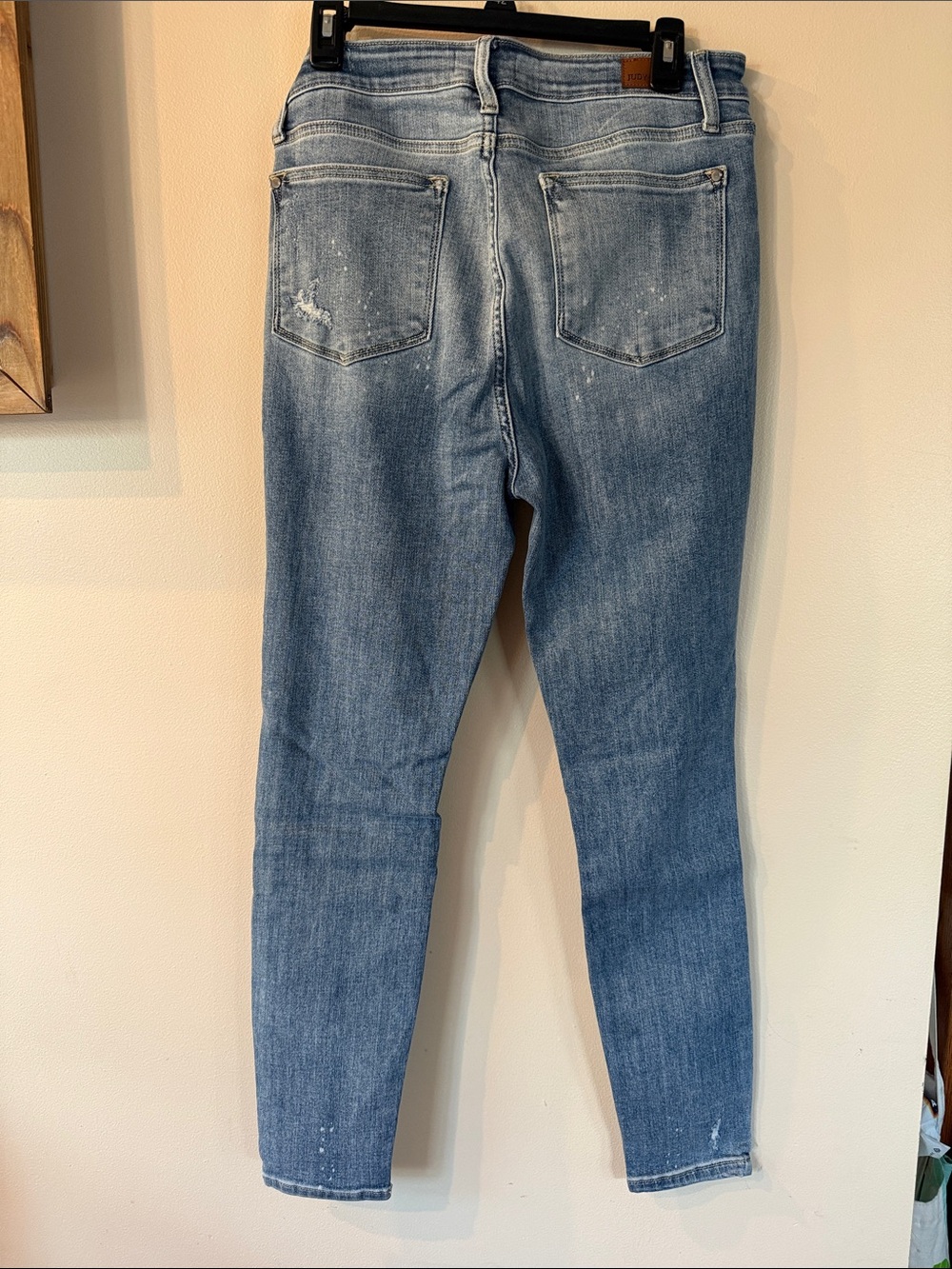 The Madison Judy Blue Light Wash Distressed Skinny Jeans - Picture 11 of 14